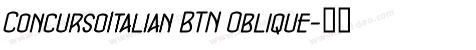 ConcursoItalian BTN Oblique字体转换